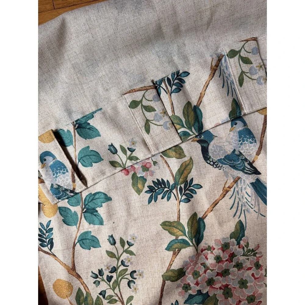 Envogue 2 pc Window Curtains Fancy Dogwood Floral w/ Birds ea 36w